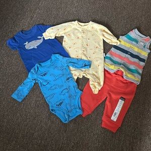 5 Brand New Carter, Okie and Old Navy Pieces ....Newborn/ 0-3 months